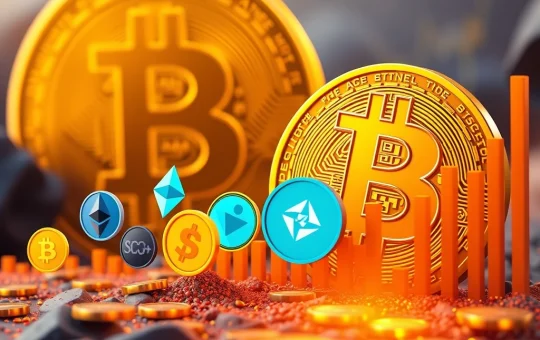 A visual representation of Bitcoin Dominance decreasing as altcoin market share expands, showing shifting power in the crypto market.