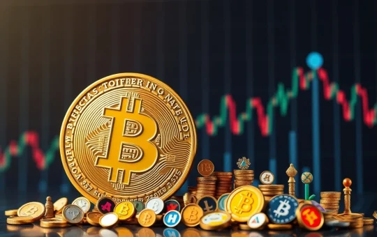 Chart showing Bitcoin dominance decreasing as altcoin market cap grows, highlighting the significant shift in the crypto market.