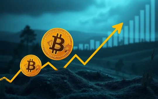 Chart showing Bitcoin price volatility influenced by ETF inflows, with Citigroup's bullish and bearish Bitcoin price forecasts.