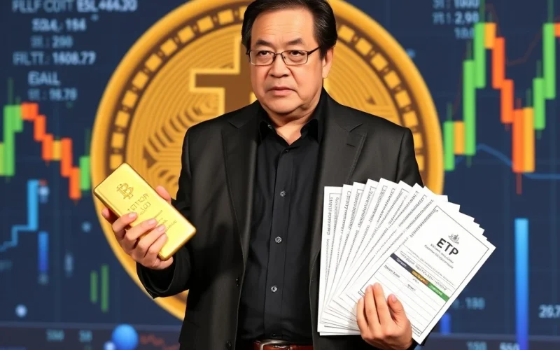 Robert Kiyosaki warning against Bitcoin ETFs as 'paper assets' and advocating for physical asset ownership for true security.