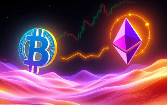 Visualizing the crypto market rotation with Bitcoin ETFs experiencing outflows and Ethereum ETFs seeing significant inflows.