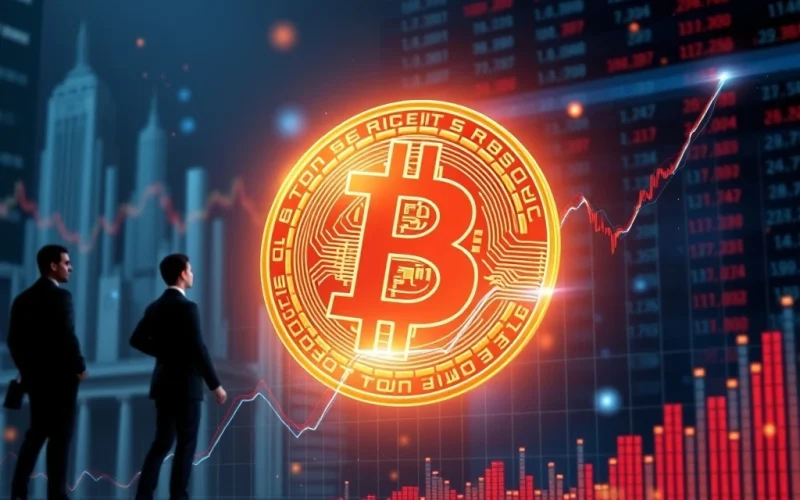 Chart showing Bitcoin price stability influenced by Bitcoin ETFs and institutional capital inflows.