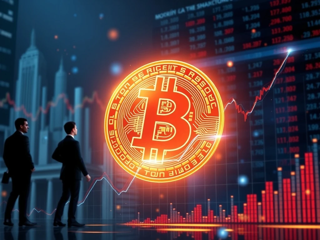 Chart showing Bitcoin price stability influenced by Bitcoin ETFs and institutional capital inflows.