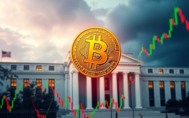 Bitcoin price reacting to Federal Reserve policy decision