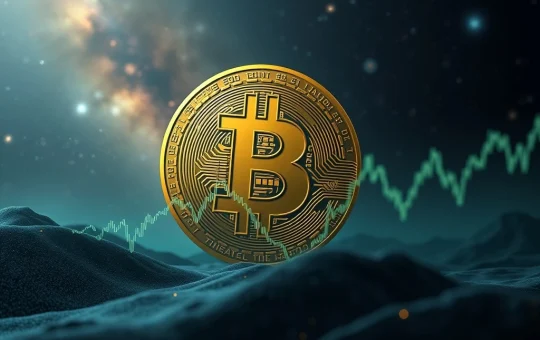 A graph showing a sharp Bitcoin price drop, symbolizing the market's reaction to a large Galaxy Digital BTC sale.