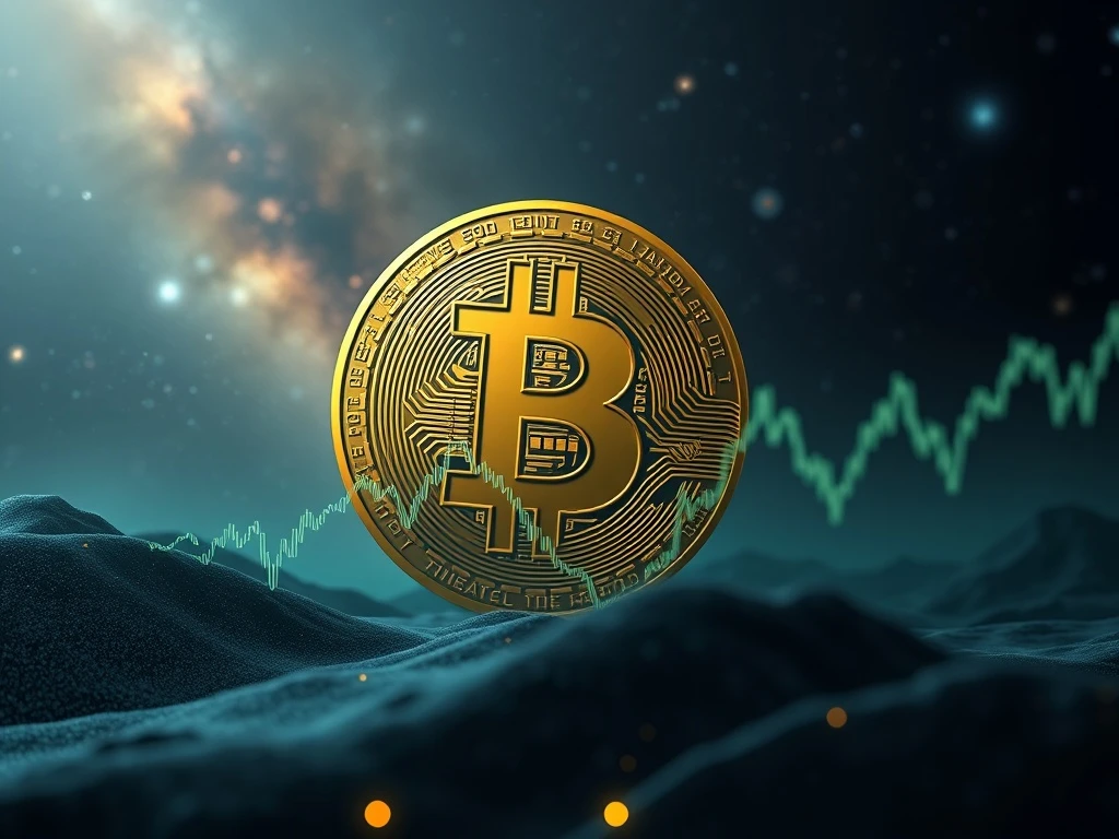 A graph showing a sharp Bitcoin price drop, symbolizing the market's reaction to a large Galaxy Digital BTC sale.