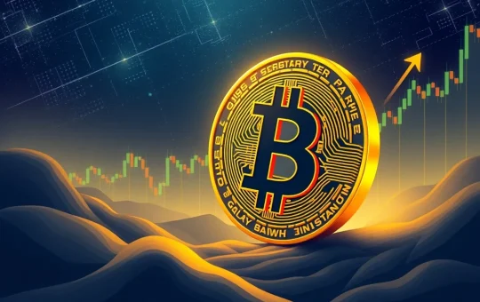 A visual representation of Bitcoin's price surge to $117,000, illustrating the significant impact of Galaxy Digital's 80K BTC sale on market confidence.