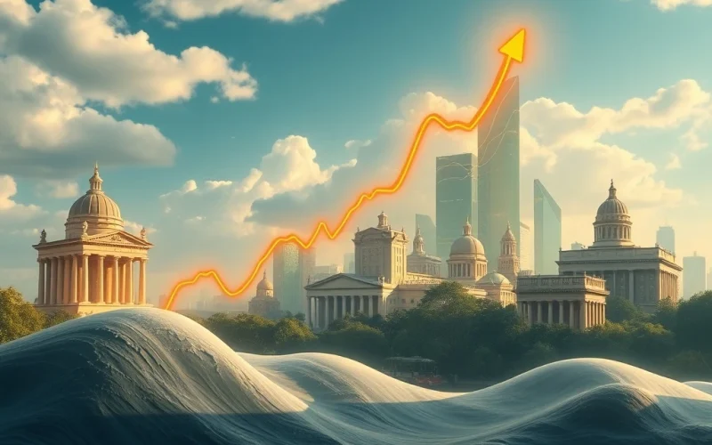 A visual representation of the Bitcoin halving cycle fading as institutional Bitcoin adoption drives a new, strong market uptrend.