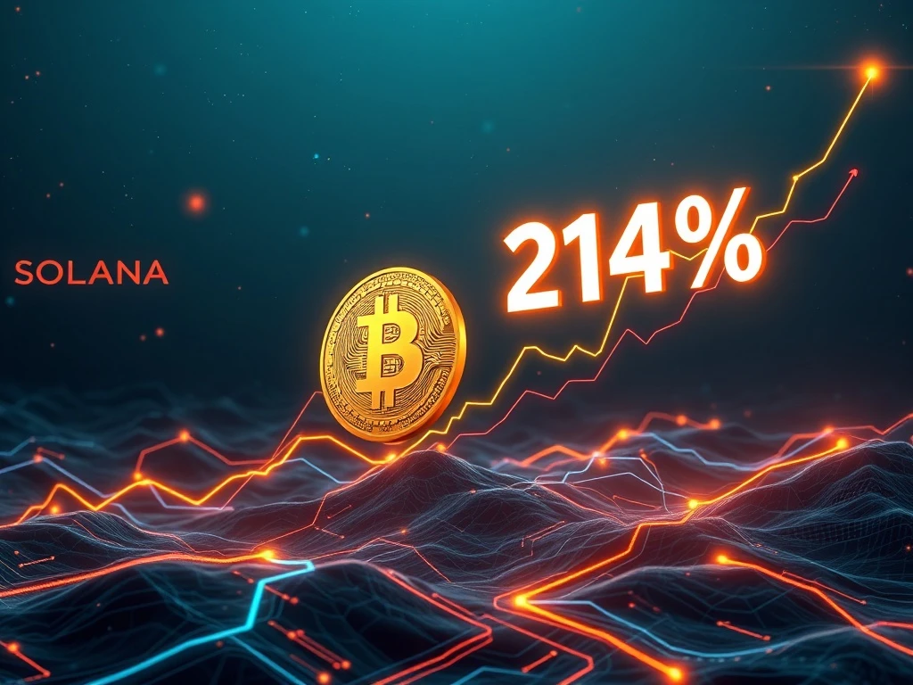A visual representation of Bitcoin Hyper's rapid crypto presale growth and its innovative approach to Bitcoin scalability.