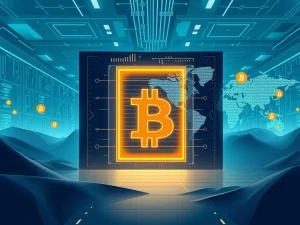 A digital representation of Bitcoin integrating into global financial systems, symbolizing its growing Bitcoin institutional adoption as a digital reserve.