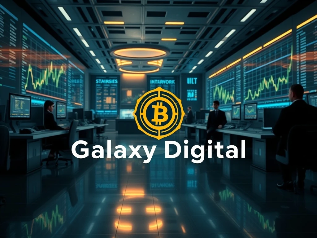 A secure, institutional platform facilitating a large Bitcoin institutional adoption transaction, symbolizing stability and market maturity.