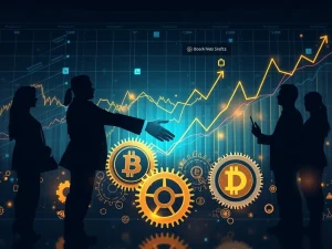 A visual representation of institutional crypto adoption driving a significant Bitcoin price prediction, illustrating the shift from halving cycles to sustained growth.
