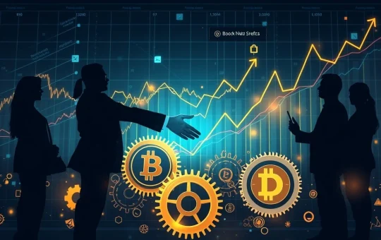 A visual representation of institutional crypto adoption driving a significant Bitcoin price prediction, illustrating the shift from halving cycles to sustained growth.