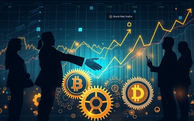A visual representation of institutional crypto adoption driving a significant Bitcoin price prediction, illustrating the shift from halving cycles to sustained growth.