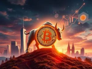 Illustrating the profound impact of Bitcoin institutional adoption on global finance, merging traditional financial structures with the future of digital assets.