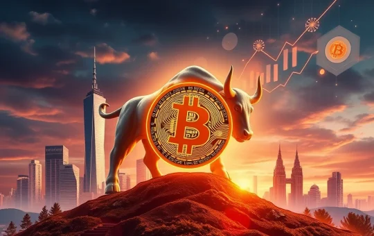 Illustrating the profound impact of Bitcoin institutional adoption on global finance, merging traditional financial structures with the future of digital assets.