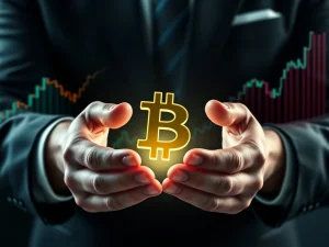 Chart showing a significant increase in Bitcoin institutional holdings, reflecting a shift in crypto market dynamics.
