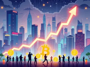 Visualizing Bitcoin's journey to $150K, fueled by institutional adoption and significant Bitcoin ETF inflows.