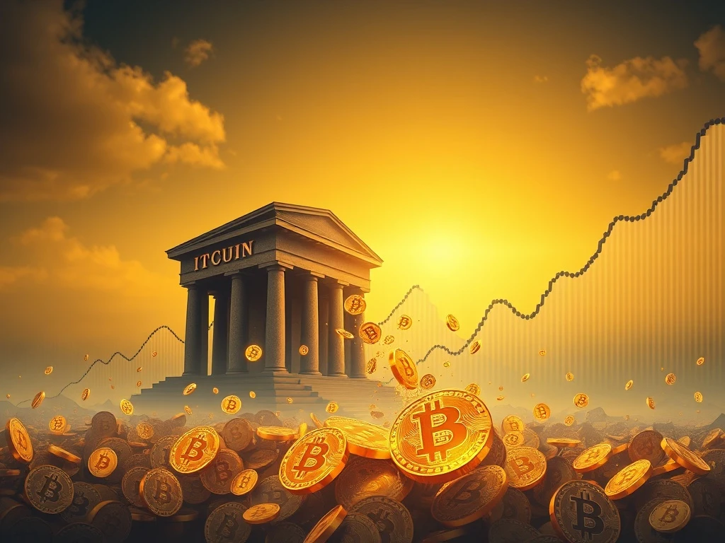A visual metaphor depicting the profound shift in the Bitcoin market cycle, where institutional Bitcoin accumulation now leads, replacing past retail dominance.