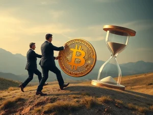 A visual representation of how institutional Bitcoin adoption is now the primary force shaping Bitcoin's market dynamics, overshadowing past halving cycle influences.