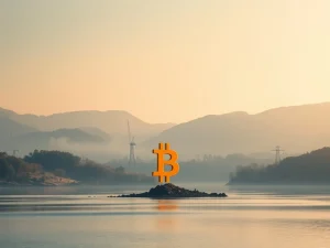 Bitcoin's price stability against unverified rumors, symbolizing the crypto market's resilience.
