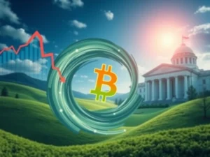 A visual representation of Bitcoin volatility amidst economic indicators, highlighting the crucial Fed rate decision.