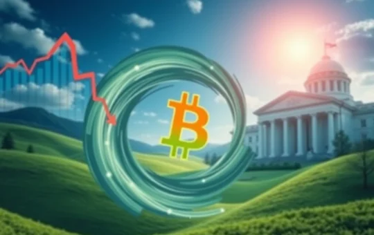 A visual representation of Bitcoin volatility amidst economic indicators, highlighting the crucial Fed rate decision.