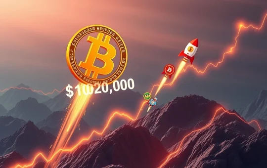 A visual representation of the current crypto market rally, with Bitcoin's price soaring and a significant meme coin surge following suit.
