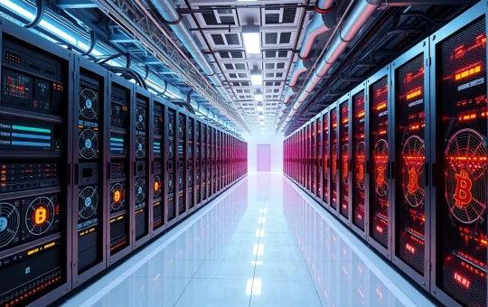 Bitcoin miners transitioning to AI and HPC infrastructure in a high-tech data center