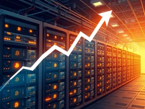 Bitcoin mining difficulty reaches a record high, signifying a robust and secure Bitcoin network driven by powerful hash rate.