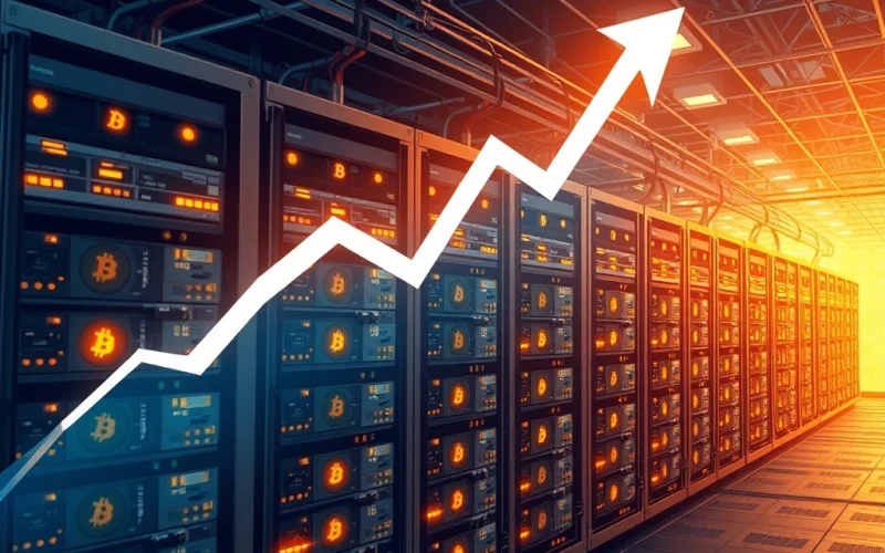 Bitcoin mining difficulty reaches a record high, signifying a robust and secure Bitcoin network driven by powerful hash rate.