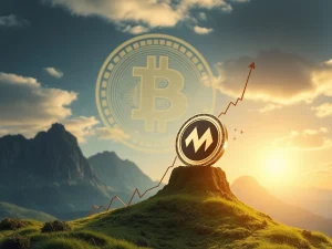 Charts showing Bitcoin price growth and a speculative Mutuum Finance (MUTM) altcoin surge.