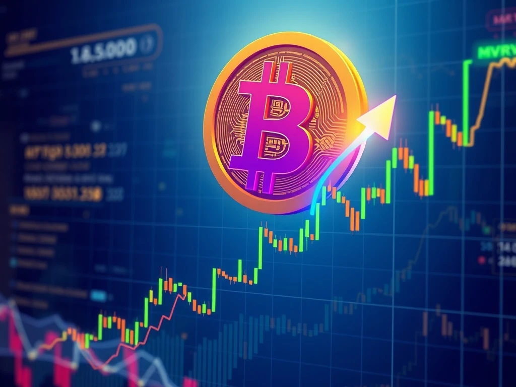 A chart illustrating the Bitcoin price prediction based on MVRV bands, showing a potential surge towards $130,000.