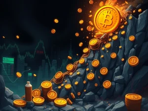 Bitcoin and altcoins crashing in a volatile crypto market