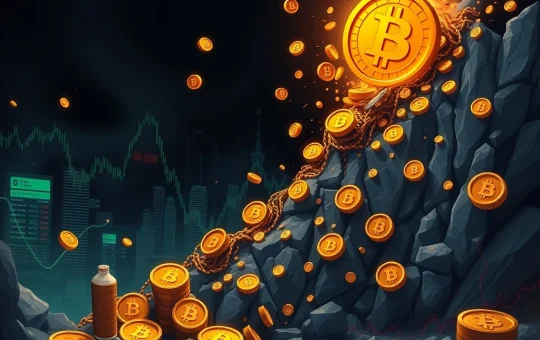 Bitcoin and altcoins crashing in a volatile crypto market