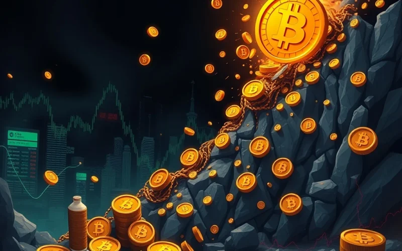 Bitcoin and altcoins crashing in a volatile crypto market