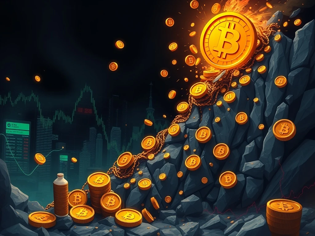 Bitcoin and altcoins crashing in a volatile crypto market