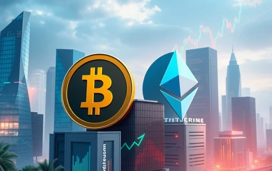 Corporate Bitcoin and Ethereum holdings surge past $100 billion as institutional adoption grows.