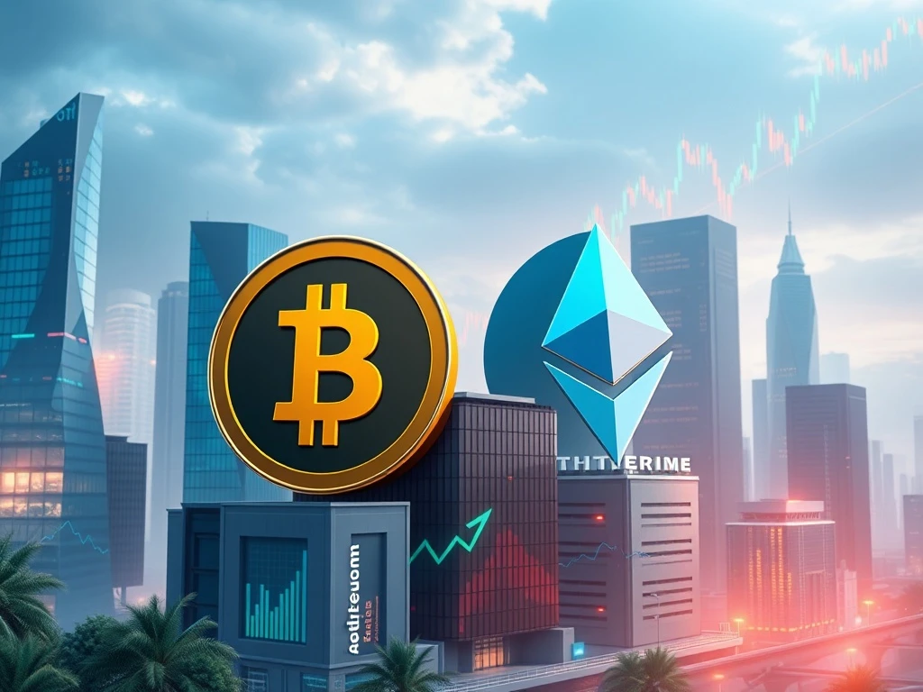 Corporate Bitcoin and Ethereum holdings surge past $100 billion as institutional adoption grows.