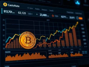Bitcoin news showing corporate crypto holdings surge with upward trending graphs