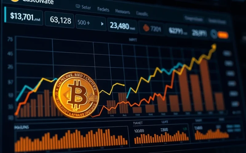 Bitcoin news showing corporate crypto holdings surge with upward trending graphs