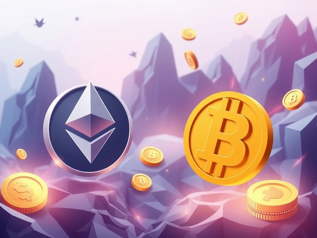 Bitcoin and Ethereum competing in the crypto market as altcoins gain traction