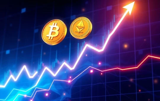 Bitcoin and Ethereum price surge in the cryptocurrency market