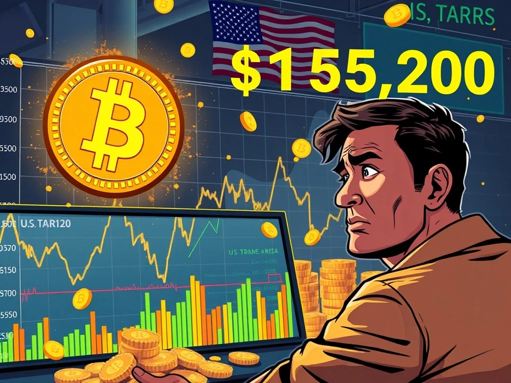 Bitcoin price crashing below $115,200 amid U.S. tariffs and market sell-off