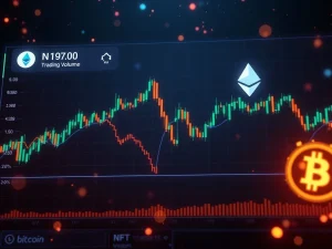 Bitcoin news today shows NFT trading volume decline amid cryptocurrency market struggles