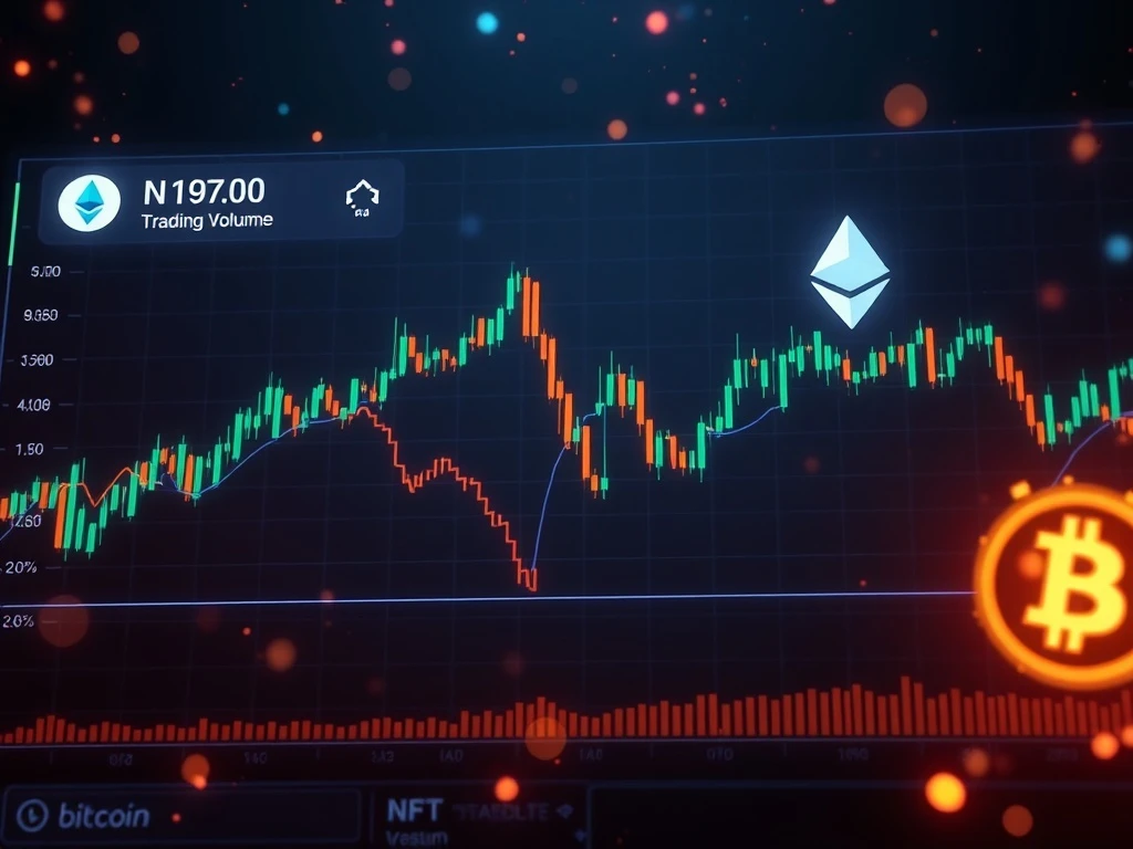 Bitcoin news today shows NFT trading volume decline amid cryptocurrency market struggles