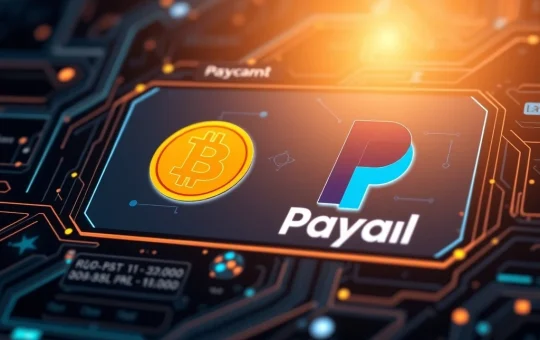 Bitcoin news featuring PayPal's crypto payment integration for global users