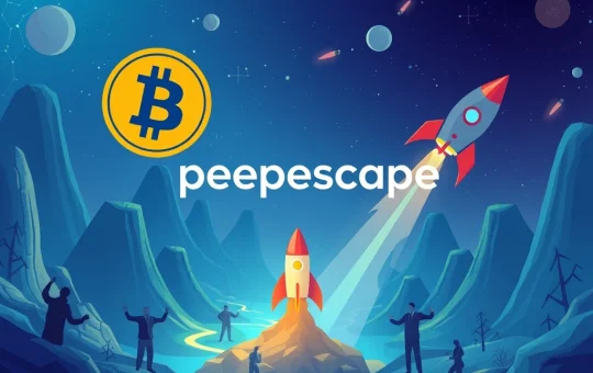 Bitcoin news featuring Pepescape's $1M presale success and GigaCEX launch