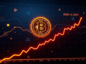 Bitcoin price graph with Pi Cycle Top Indicator signaling 2027 peak