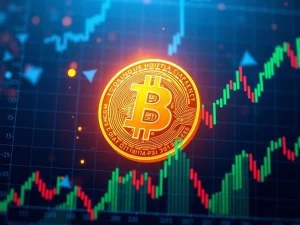 Bitcoin price chart showing volatility and recovery in the cryptocurrency market.